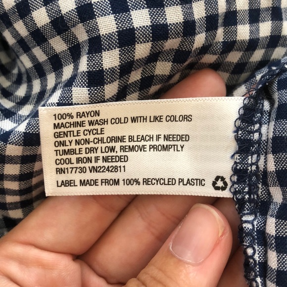 NWT Mossimo Gingham Off-the-shoulder Top - Picture 4 of 4